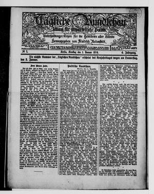 Tägliche Rundschau vom 01.01.1884