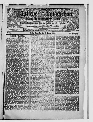 Tägliche Rundschau on Jan 3, 1884