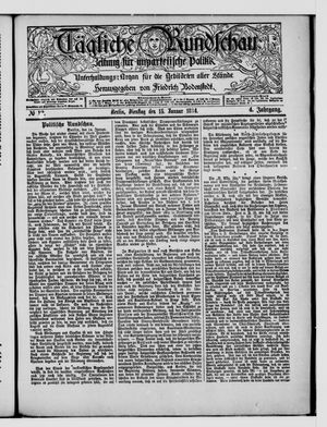 Tägliche Rundschau on Jan 15, 1884