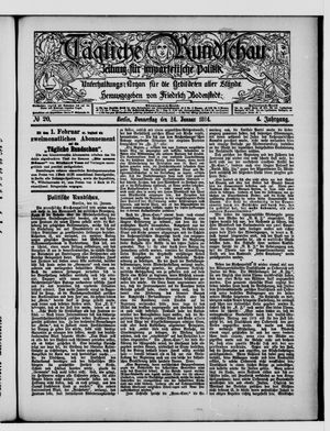 Tägliche Rundschau on Jan 24, 1884