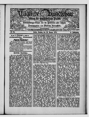 Tägliche Rundschau vom 29.01.1884