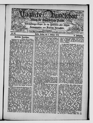 Tägliche Rundschau on Feb 1, 1884