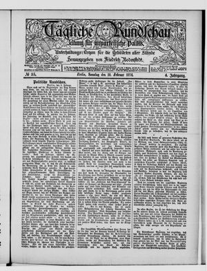 Tägliche Rundschau on Feb 10, 1884