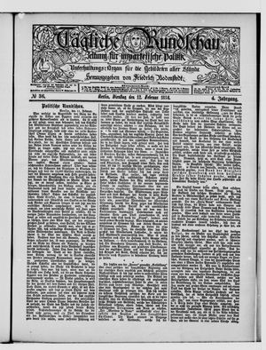 Tägliche Rundschau on Feb 12, 1884