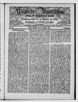 Tägliche Rundschau on Feb 13, 1884