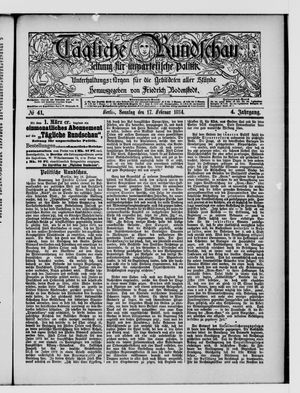 Tägliche Rundschau vom 17.02.1884