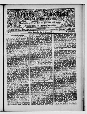 Tägliche Rundschau on Feb 21, 1884