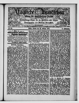 Tägliche Rundschau on Feb 22, 1884