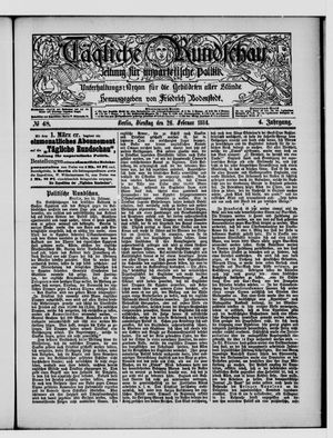 Tägliche Rundschau on Feb 26, 1884