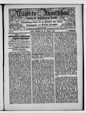 Tägliche Rundschau vom 27.02.1884