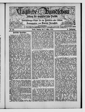 Tägliche Rundschau vom 02.03.1884