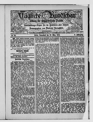 Tägliche Rundschau on Mar 29, 1884