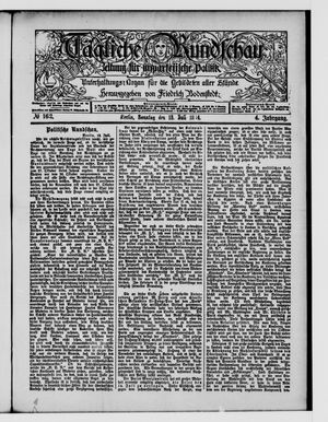 Tägliche Rundschau on Jul 13, 1884
