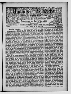 Tägliche Rundschau on Jul 18, 1884