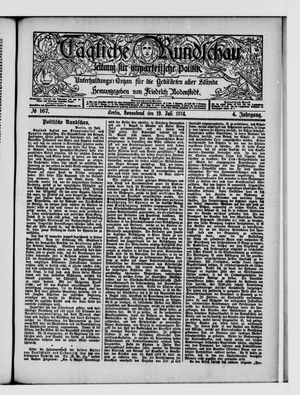 Tägliche Rundschau on Jul 19, 1884
