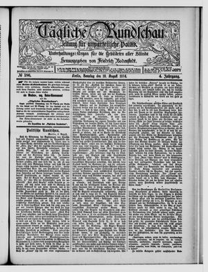 Tägliche Rundschau on Aug 10, 1884