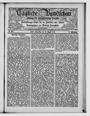 Tägliche Rundschau on Aug 21, 1884
