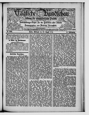 Tägliche Rundschau on Aug 27, 1884