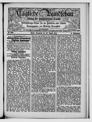 Tägliche Rundschau vom 30.08.1884