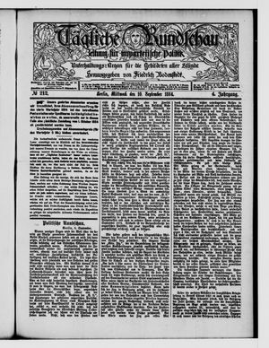 Tägliche Rundschau on Sep 10, 1884