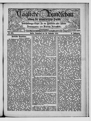 Tägliche Rundschau vom 20.09.1884