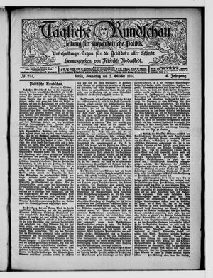 Tägliche Rundschau on Oct 2, 1884