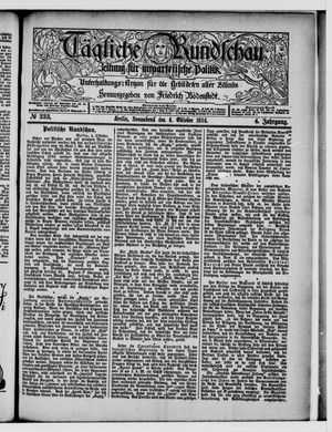 Tägliche Rundschau vom 04.10.1884