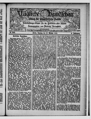 Tägliche Rundschau on Oct 12, 1884