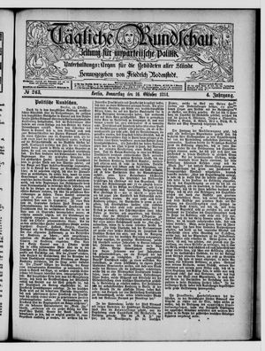 Tägliche Rundschau vom 16.10.1884