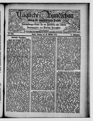 Tägliche Rundschau vom 19.10.1884