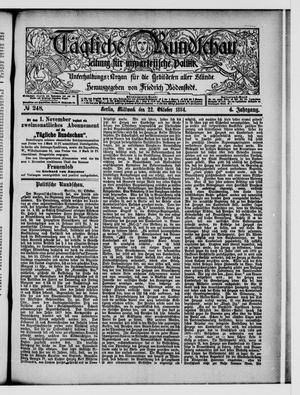 Tägliche Rundschau vom 22.10.1884
