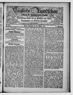 Tägliche Rundschau vom 25.10.1884