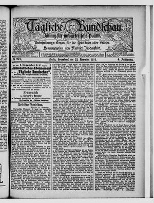 Tägliche Rundschau vom 22.11.1884