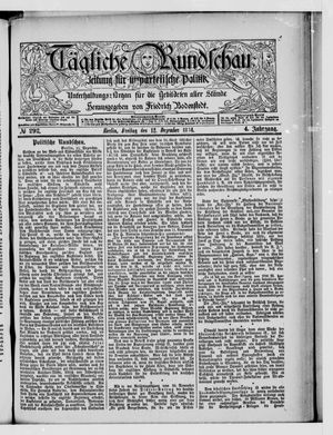 Tägliche Rundschau vom 12.12.1884