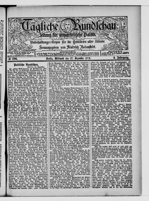 Tägliche Rundschau vom 17.12.1884