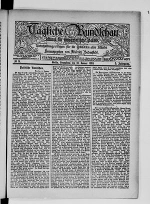 Tägliche Rundschau on Jan 10, 1885