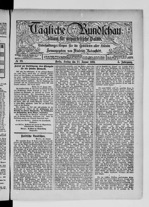 Tägliche Rundschau on Jan 23, 1885