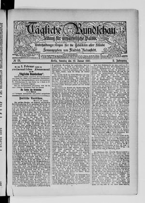 Tägliche Rundschau vom 25.01.1885