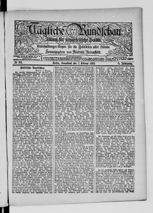 Tägliche Rundschau on Feb 7, 1885