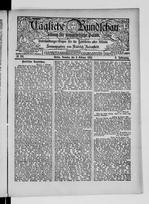 Tägliche Rundschau on Feb 8, 1885