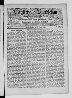 Tägliche Rundschau vom 10.02.1885