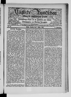 Tägliche Rundschau on Mar 8, 1885
