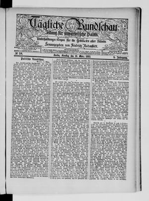 Tägliche Rundschau on Mar 10, 1885