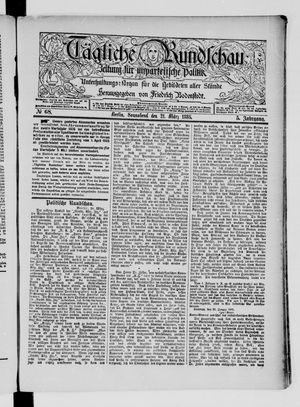 Tägliche Rundschau vom 21.03.1885