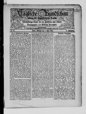 Tägliche Rundschau on Apr 1, 1885