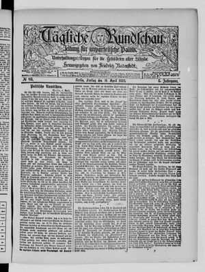 Tägliche Rundschau on Apr 10, 1885
