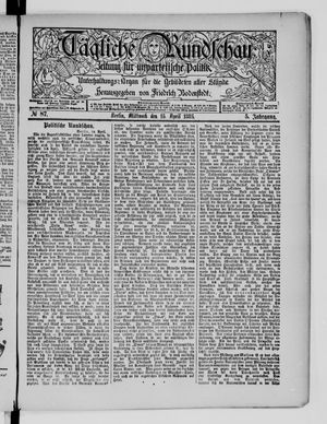 Tägliche Rundschau on Apr 15, 1885