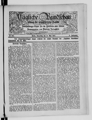 Tägliche Rundschau on May 14, 1885