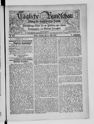 Tägliche Rundschau on May 17, 1885