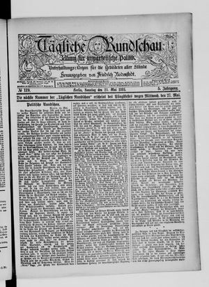 Tägliche Rundschau on May 24, 1885